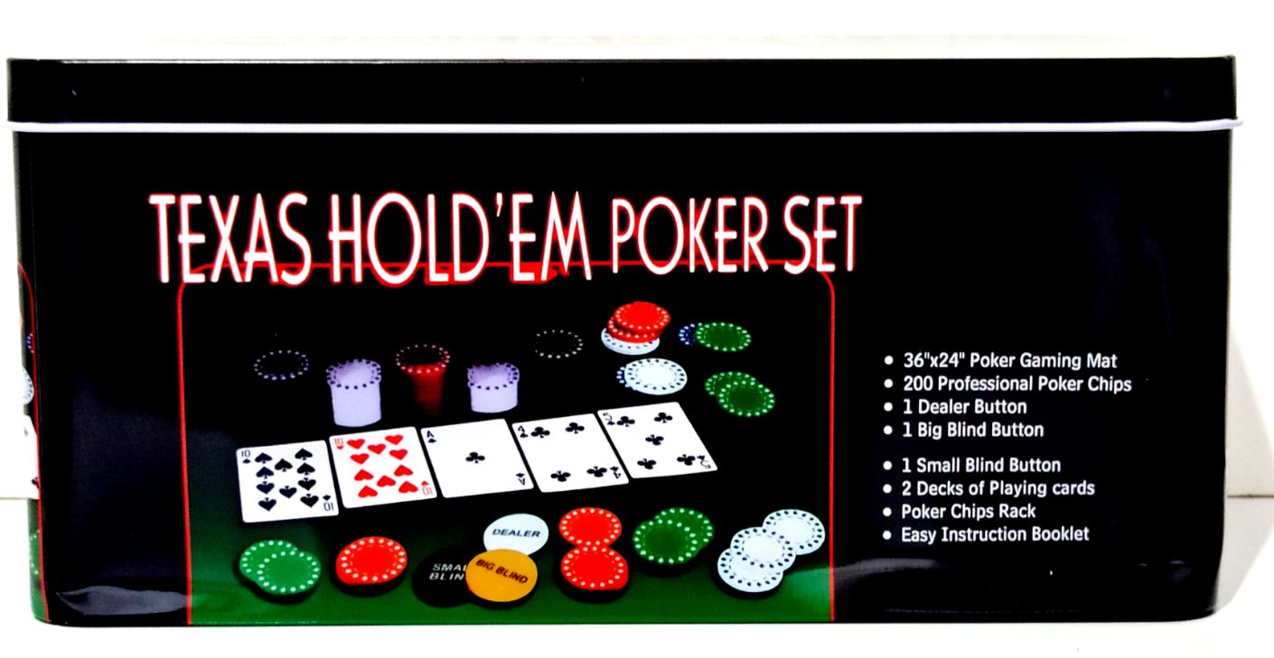 200 Çip 2 Paket Oyun Kartına Sahip Metal Kutulu Poker Oyunu Seti 200 Çip 2 Paket Oyun Kartına Sahip Metal Kutulu Poker Oyunu Seti