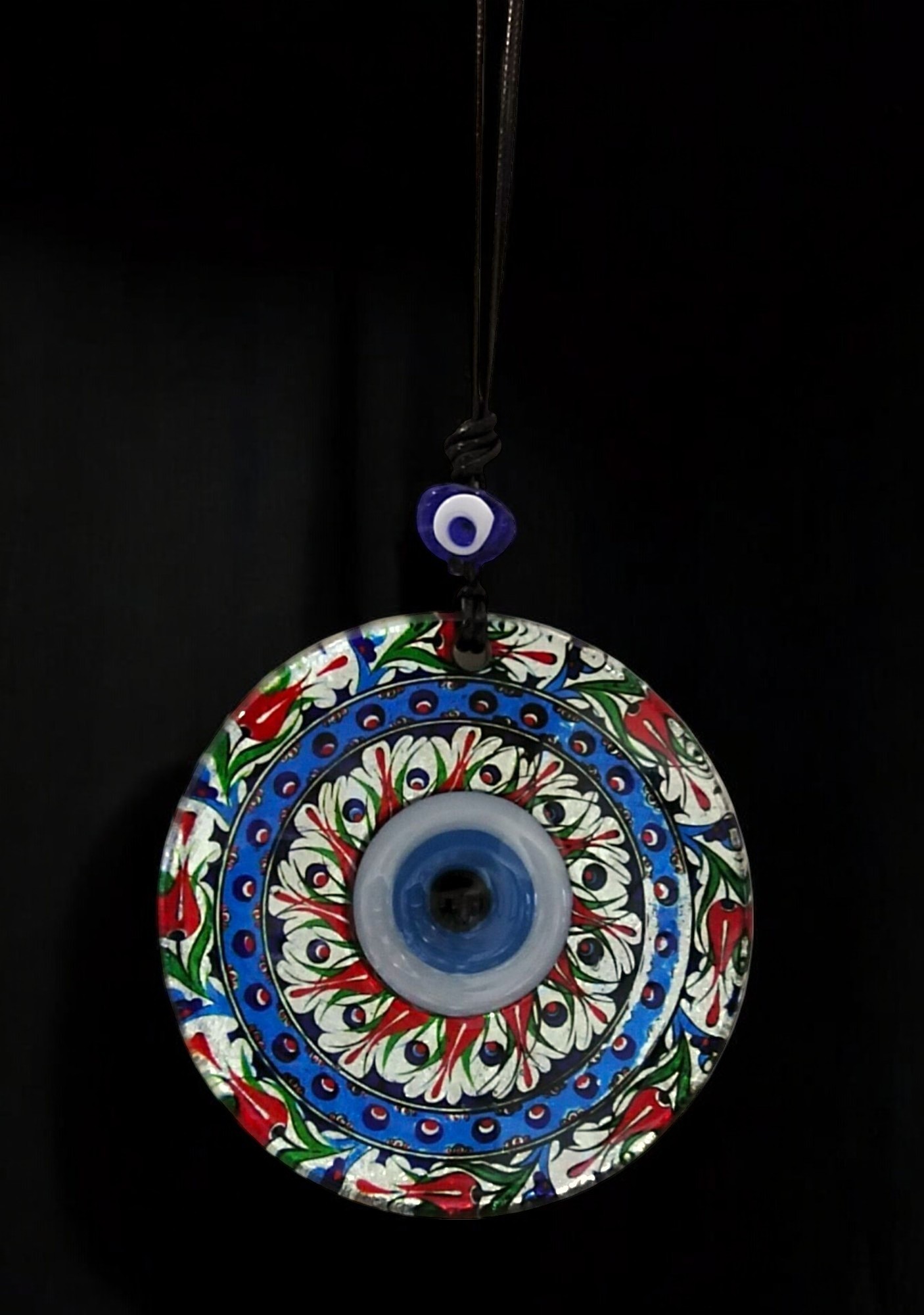 Lale Desenli Gümüş Rengi 12 Santimetre Füzyon Cam Duvar Süsü Lale Desenli Gümüş Rengi 12 Santimetre Füzyon Cam Duvar Süsü