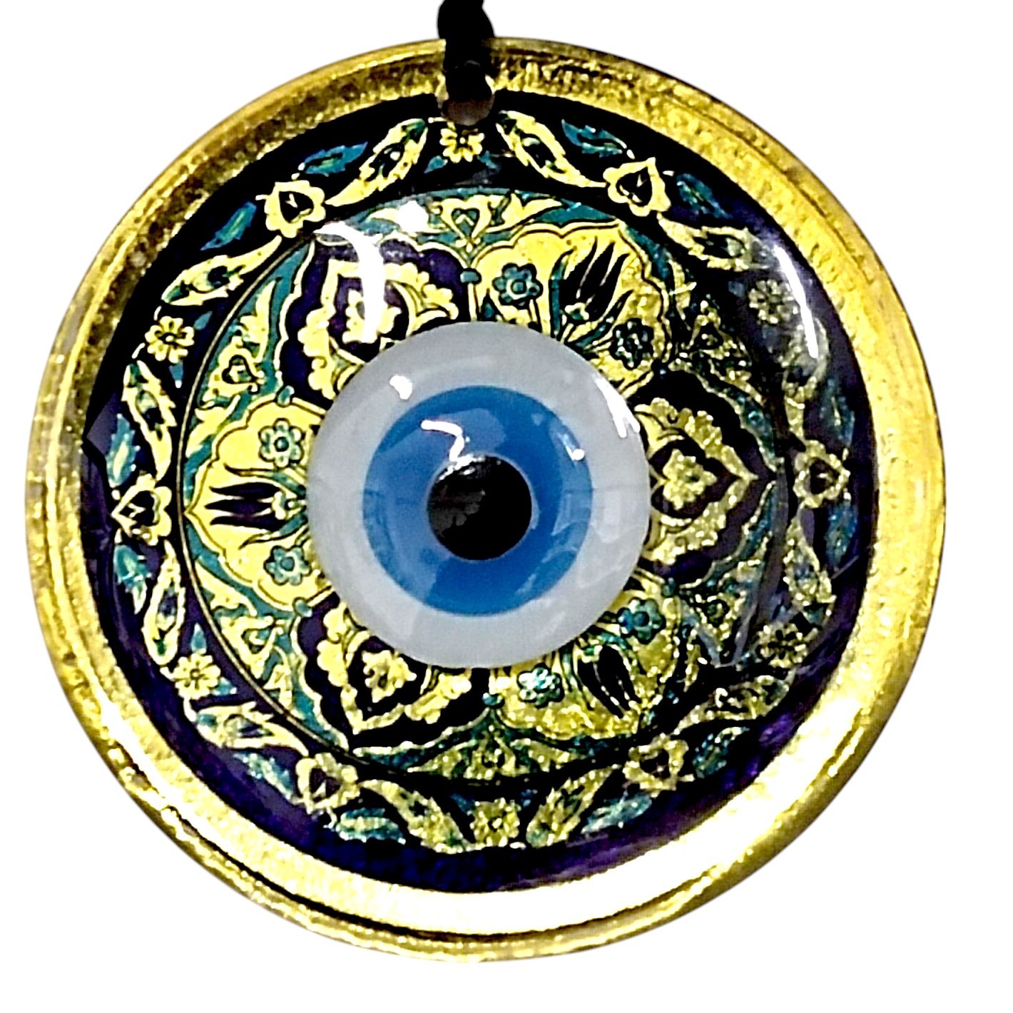 Lale desenli Nazar Boncuklu Altın Rengi Füzyon cam El İşçiliği 12x12 cm Duvar Süsü Lale desenli Nazar Boncuklu Altın Rengi Füzyon cam El İşçiliği 12x12 cm Duvar Süsü