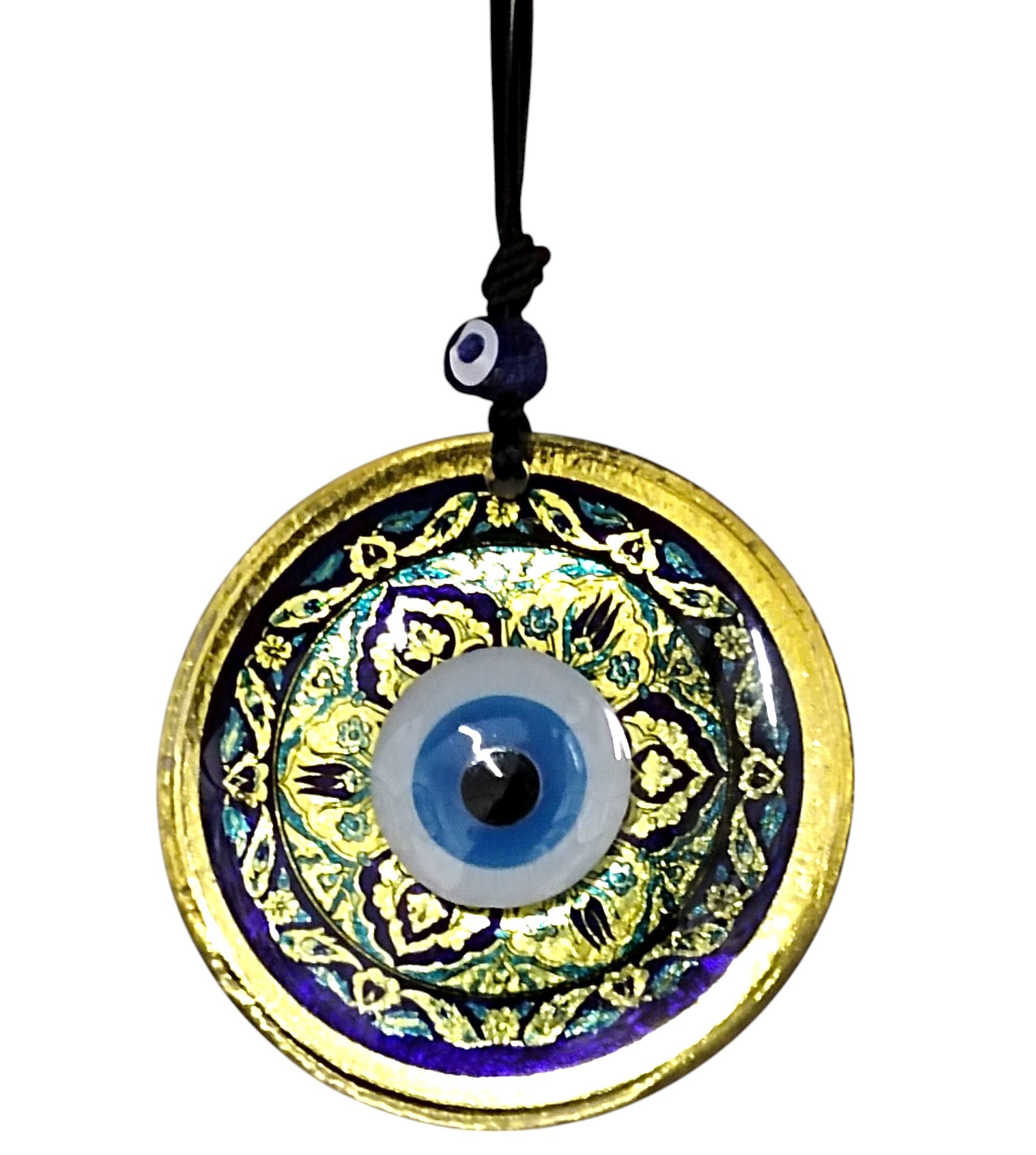 Lale desenli Nazar Boncuklu Altın Rengi Füzyon cam El İşçiliği 12x12 cm Duvar Süsü Lale desenli Nazar Boncuklu Altın Rengi Füzyon cam El İşçiliği 12x12 cm Duvar Süsü