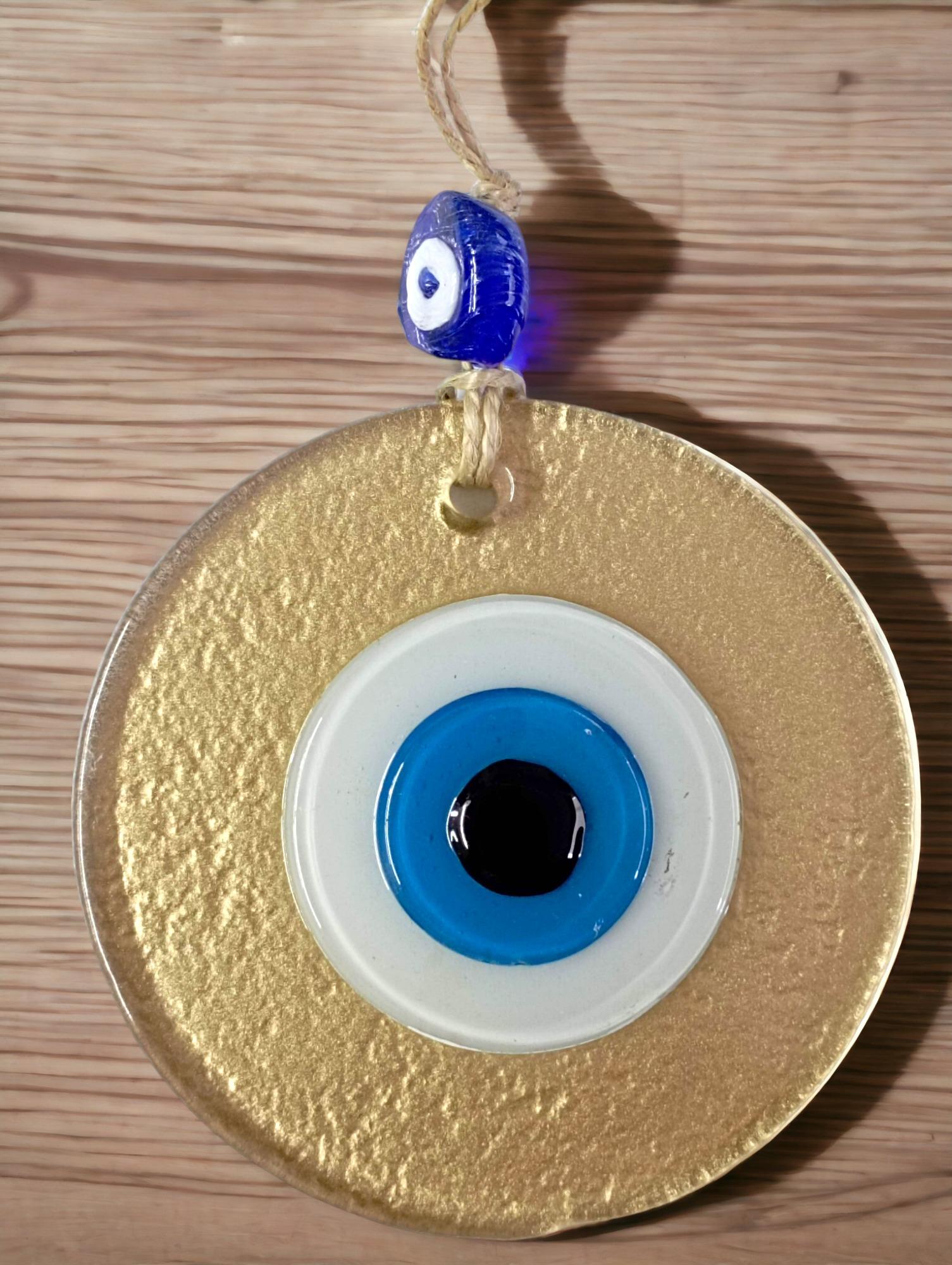 Mini Boy Gold Nazar Boncuklu Duvar Süsü 10 Cm Cam Duvar Dekoru Mini Boy Gold Nazar Boncuklu Duvar Süsü 10 Cm Cam Duvar Dekoru
